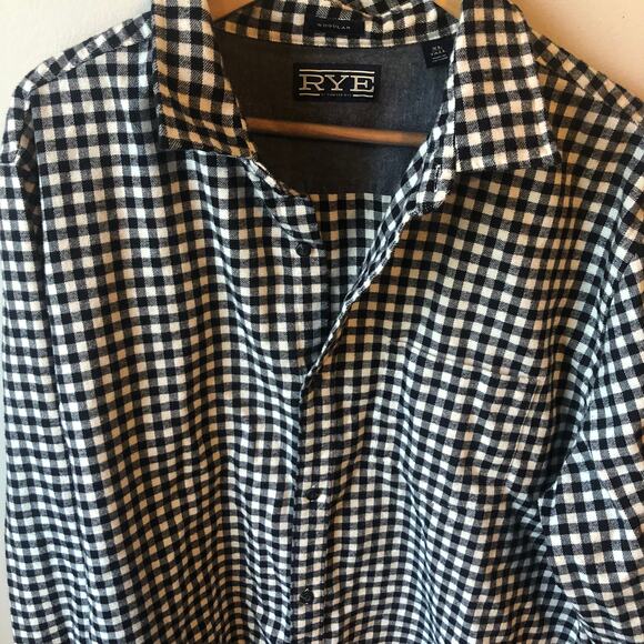 Hawker Rye Stitchfix Black White Flannel Button Down Shirt - Picture 7 of 8